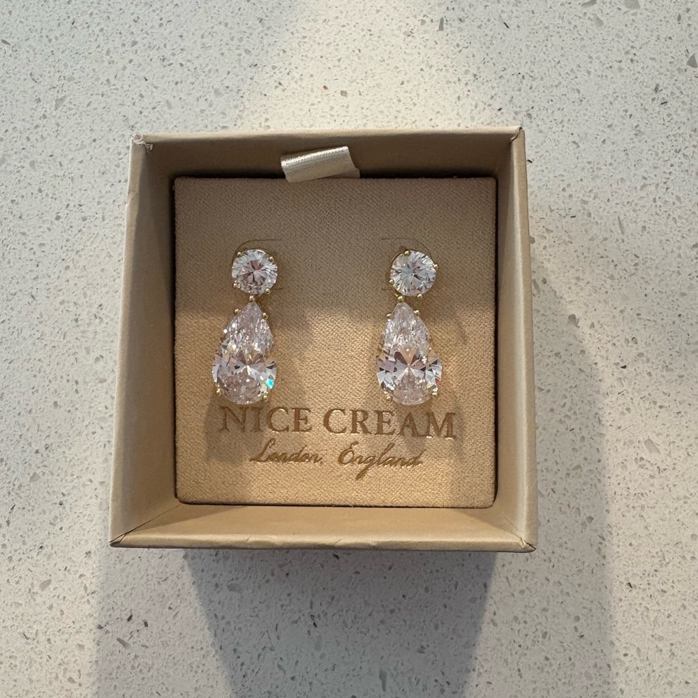 Gold and Silver Drop Earrings